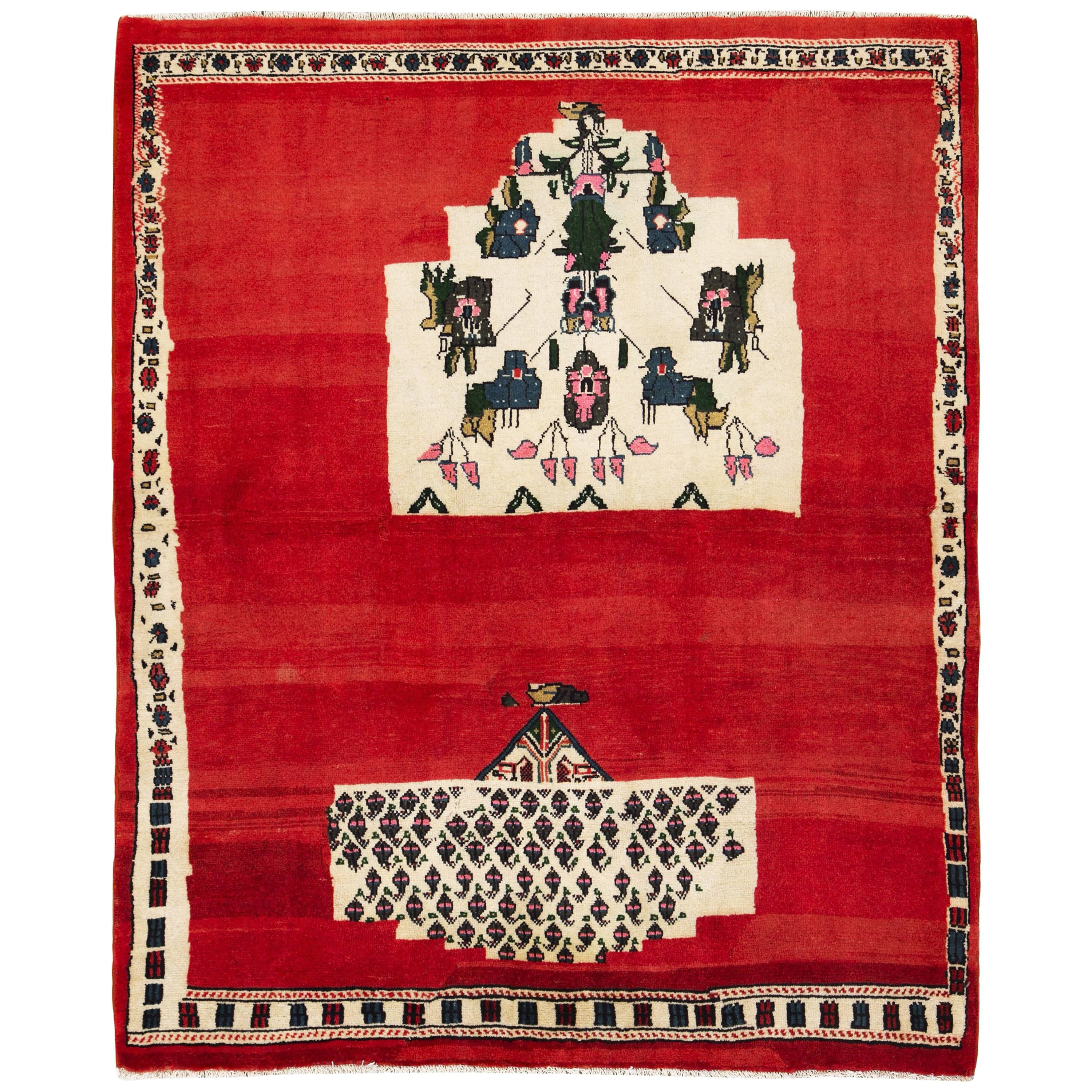 Vintage Persian Mahal Rug For Sale