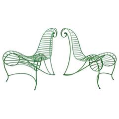 Pair of Andre Dubreuil Spine Chairs, France, 1988