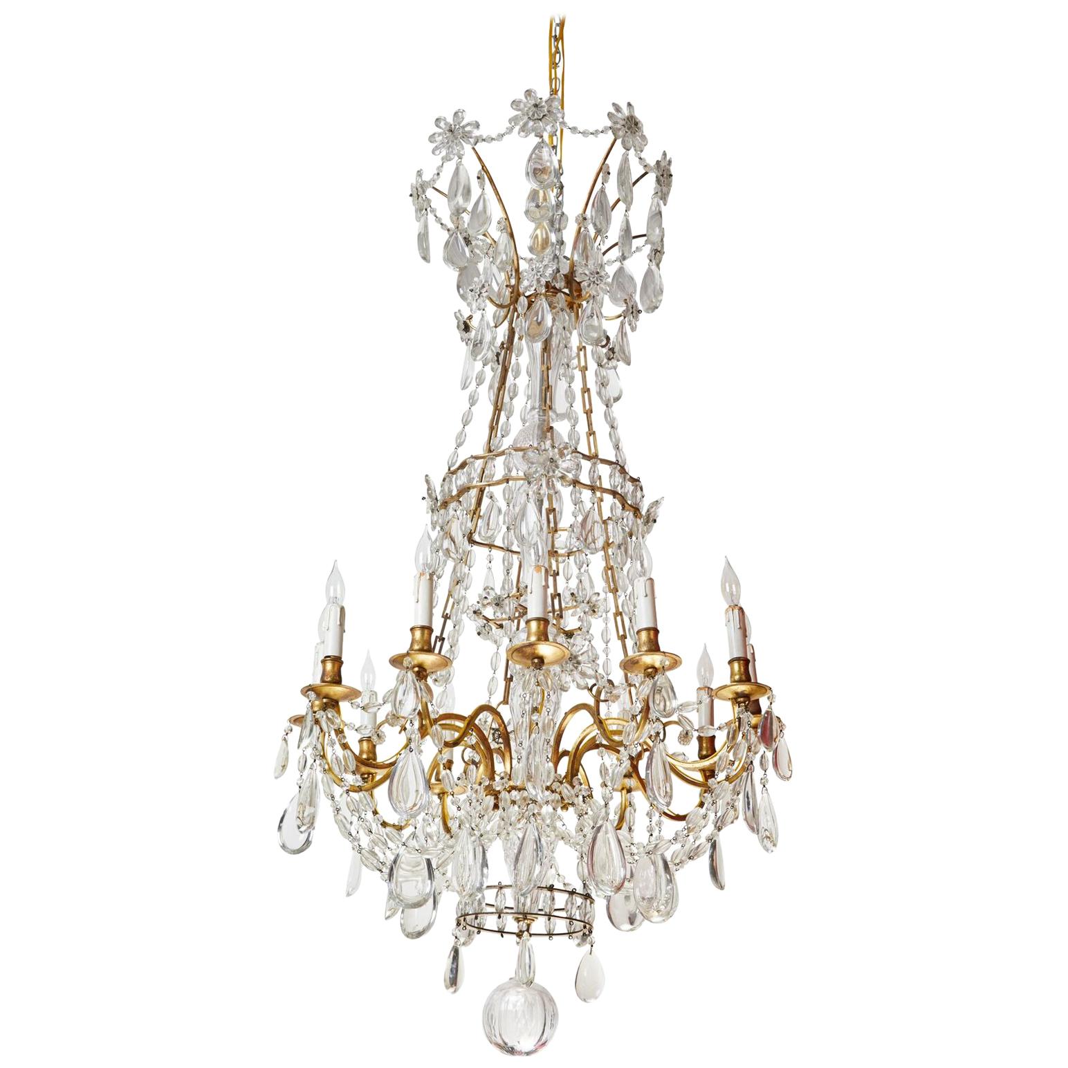Pair of Turn-of-the-Century, French Chandeliers