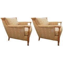 Pair of Mid-Century French Lounge Chairs