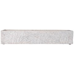 Carved Shan Design Rectangular Stone Pot by Robert Kuo, Limited Edition 8