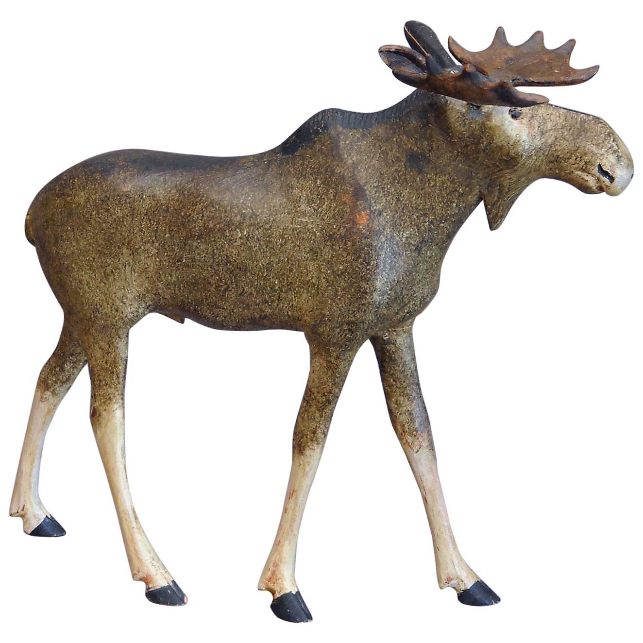 Danish Moose Carving im Angebot