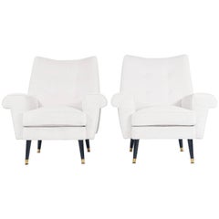 Pair of Italian Ico Parisi Inspired Lounge Chairs