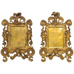 Pair of 19th Century, French, Louis XV Gilt Bronze Picture Frames 1