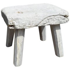 St. Barts Bleached Teak Wood Stool or Side Table 8