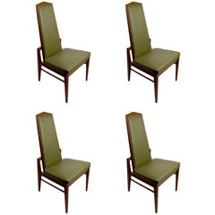 Set of Four Foster McDavid High Back Dining Chairs