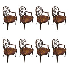 Set of Eight Mahogany Dining Chairs in the Manner of Hepplewhite 5