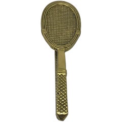 1960s Brass Tennis Racket Door Knocker