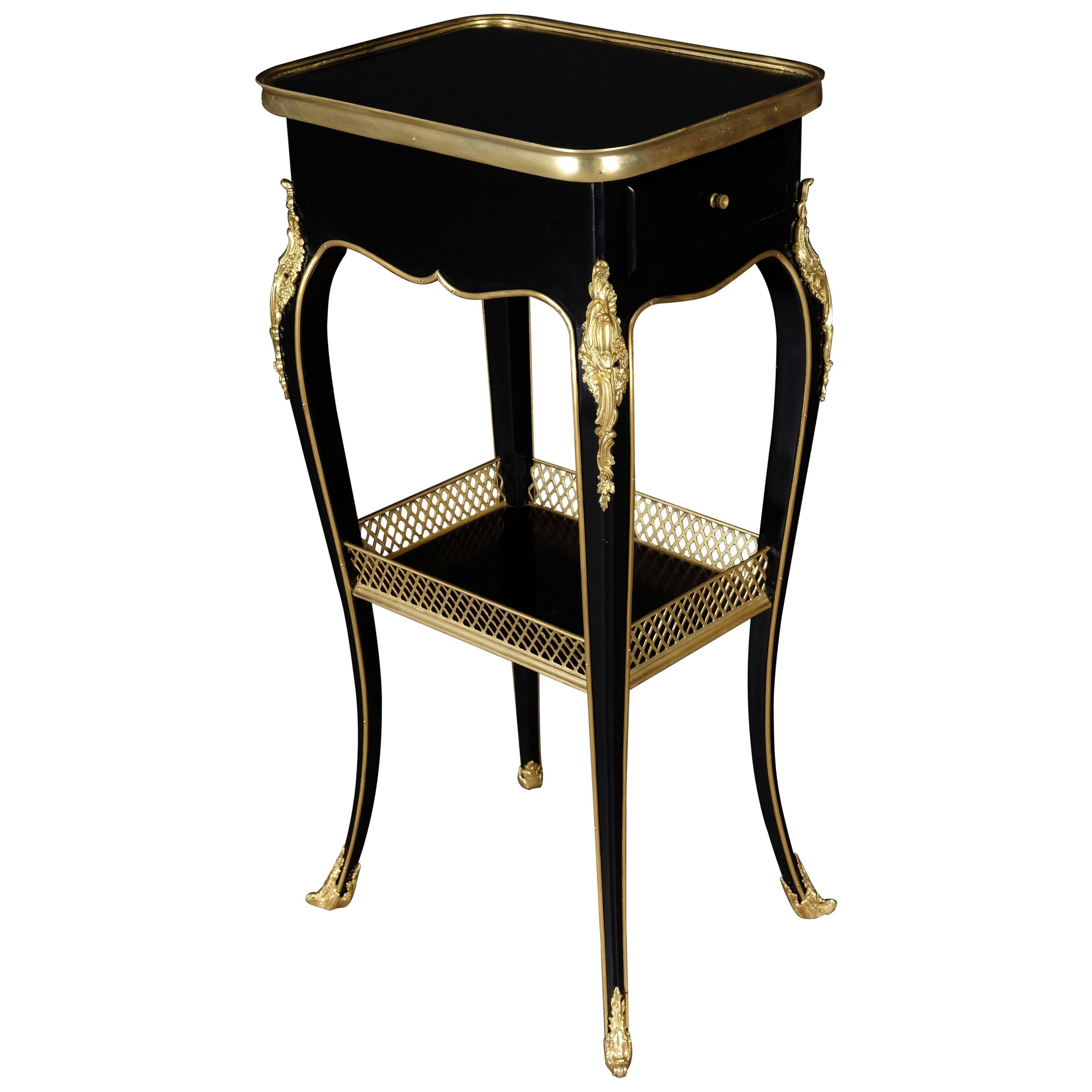 Filigree Side Table in Louis Seize Style after Henry Dasson, Paris