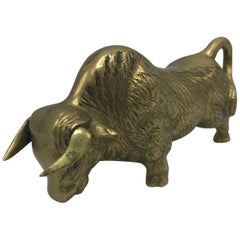1970s Brass Bull Sculpture