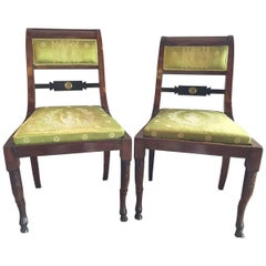 Pair of 19th Century Antique Regency Period Chairs