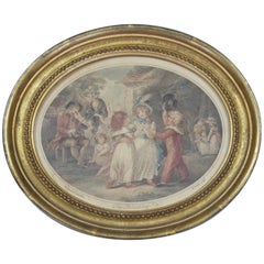 Stipple Engraving of Children Playing