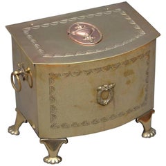 Edwardian Brass Coal Scuttle