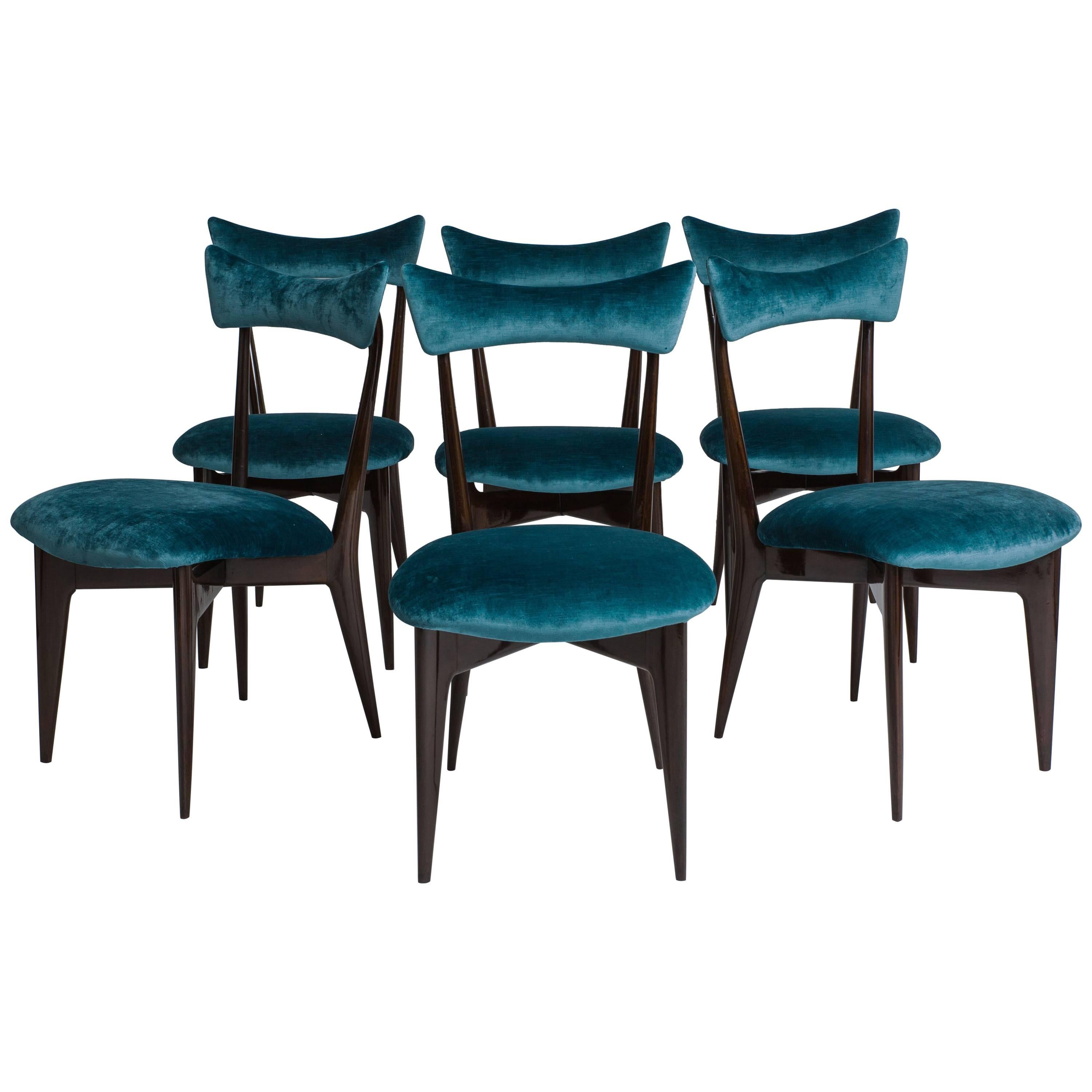 Ico & Luisa Parisi Rare Set of Six Rosewood Dining Chairs