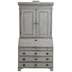 18th Century Swedish Period Gustavian Secretary with Library
