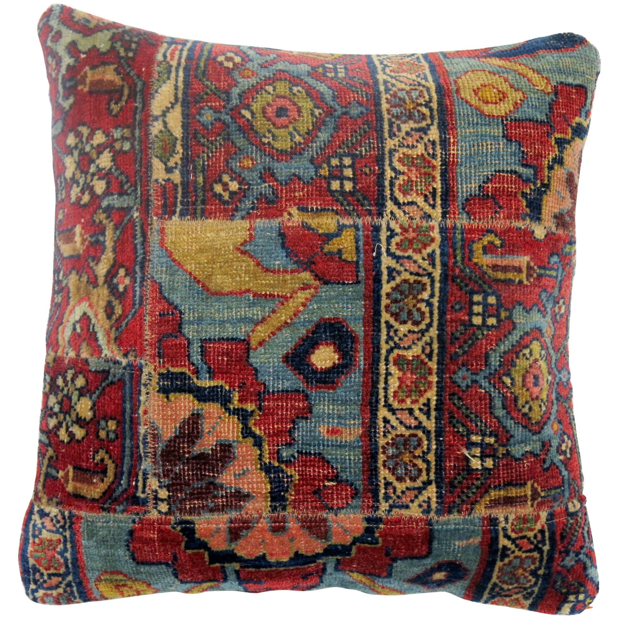 Persian Bidjar Patchwork Pillow