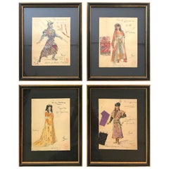 Opera and Theatre Costume Designs by Charles Betout Commissioned "For the Crown" 1