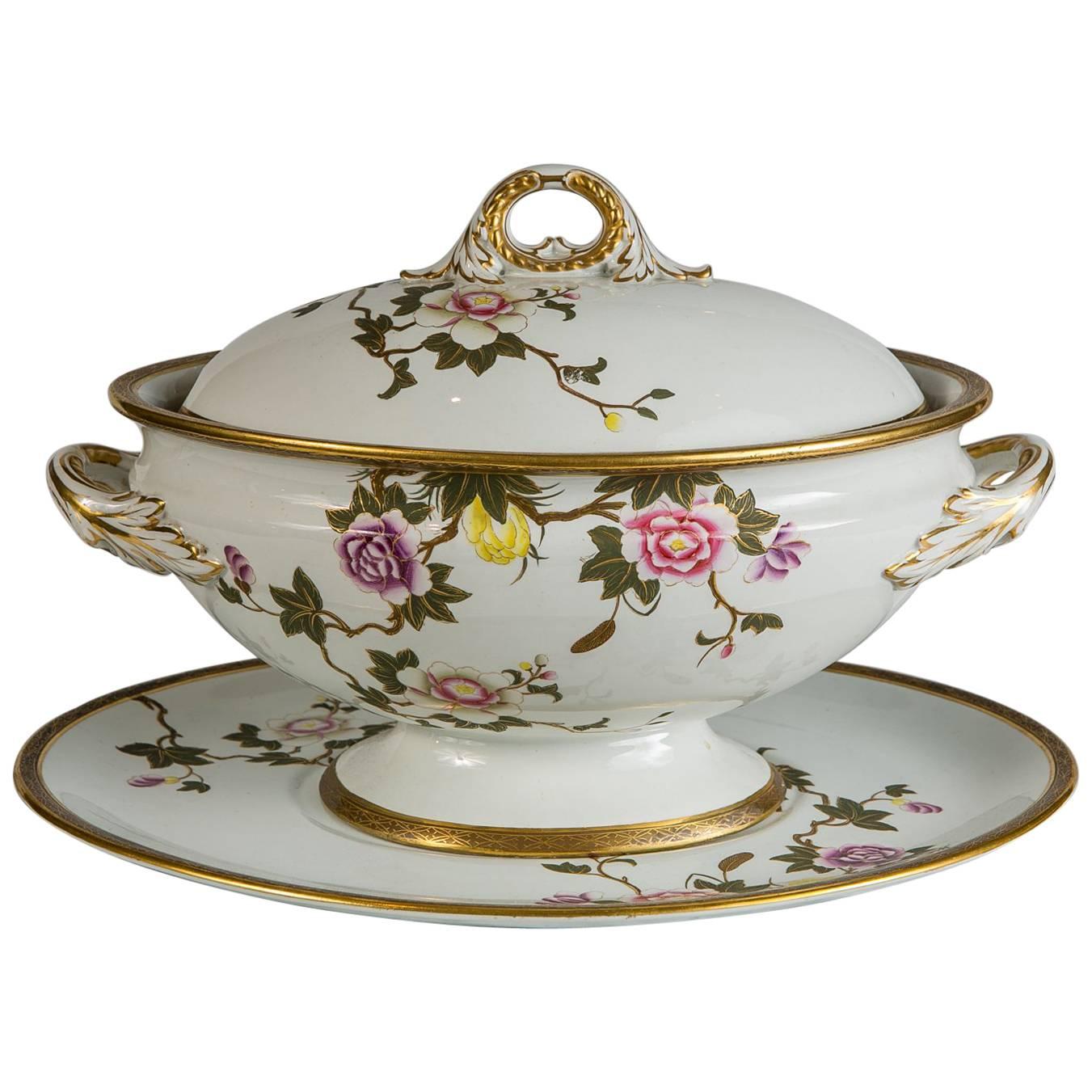 Royal Worcester Porcelain Soup Tureen Made in 1851