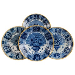 Delft Blue and White Chargers a Group of a Dozen Made in the Last Quarter 18th C