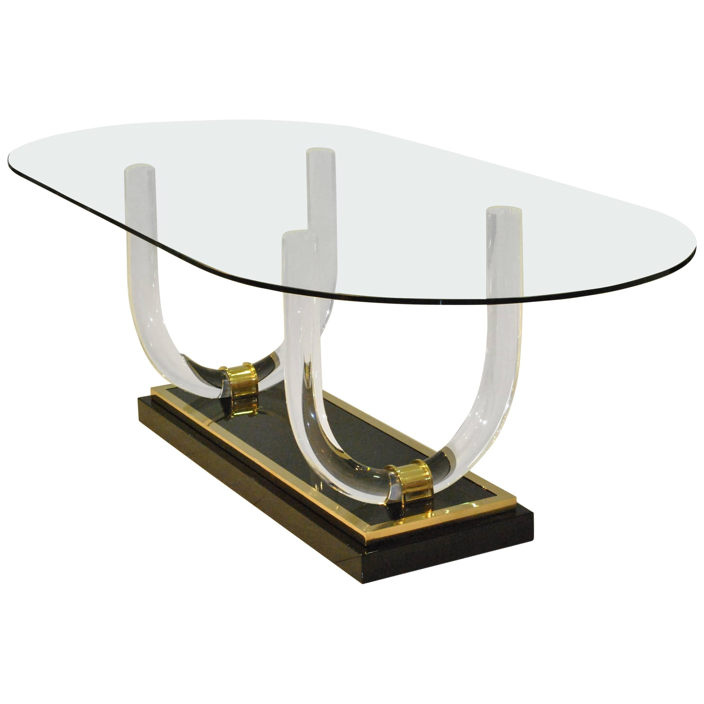 Rare Dining Table by Charles Hollis Jones for Romeo Paris For Sale