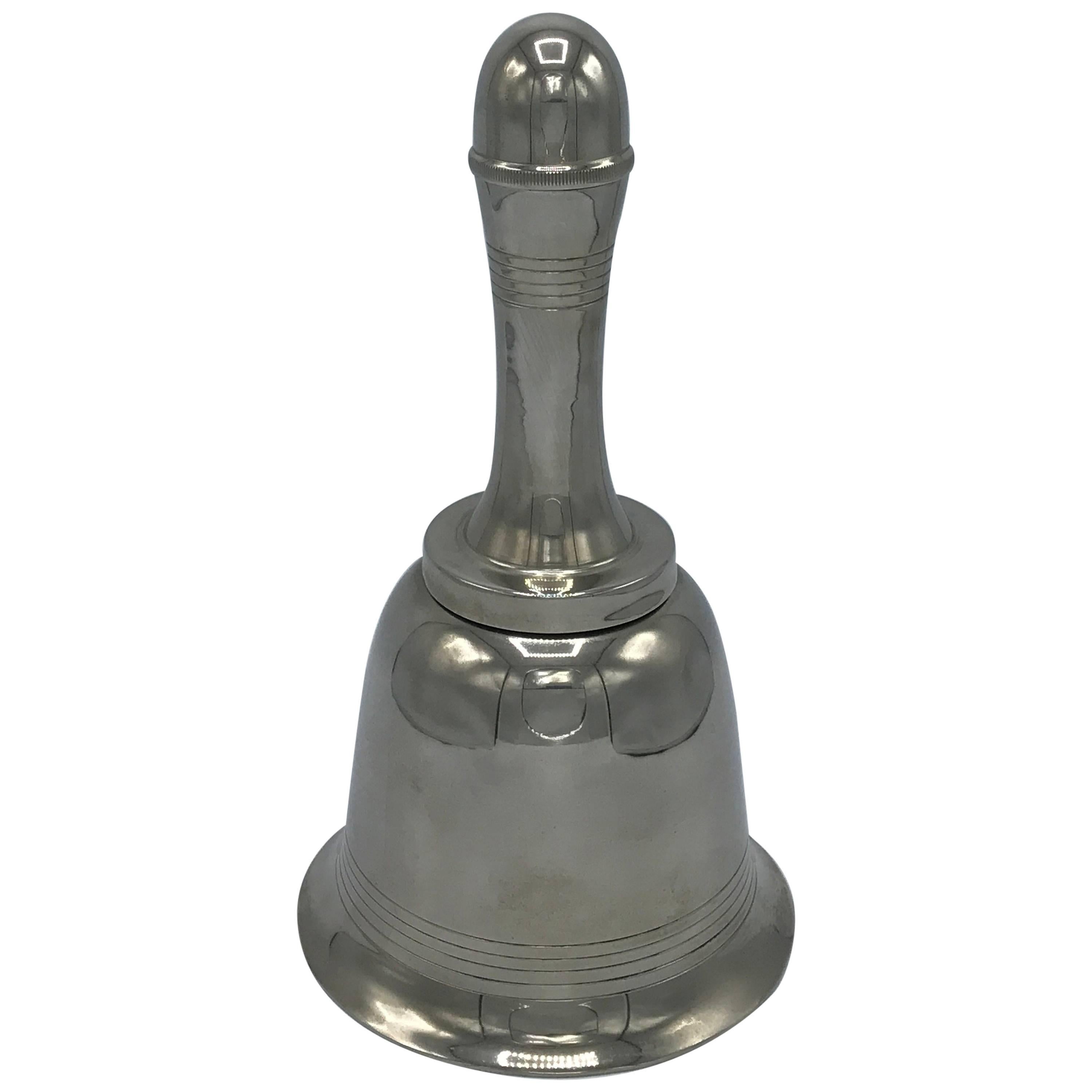 Art Deco Style Silver Bell Decanter Cocktail Shaker For Sale