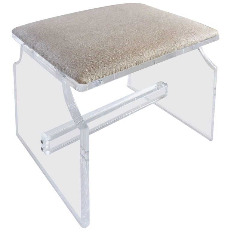 Custom Made Lucite Piano Bench Or Stool For Sale At 1stdibs