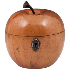 Antique Apple Treen Tea Caddy