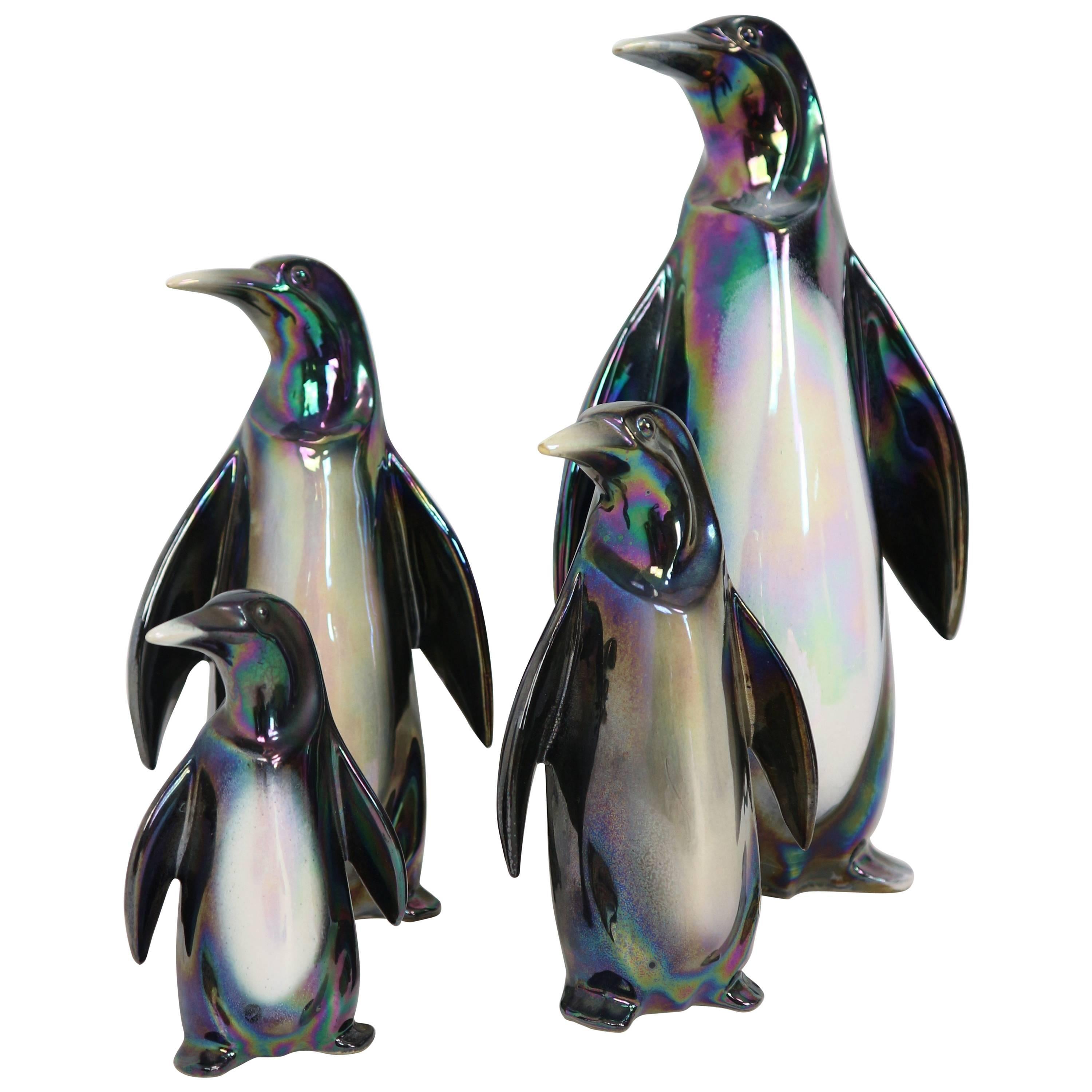 Rare Pinguin Set of Four by Jema Holland Art Pottery