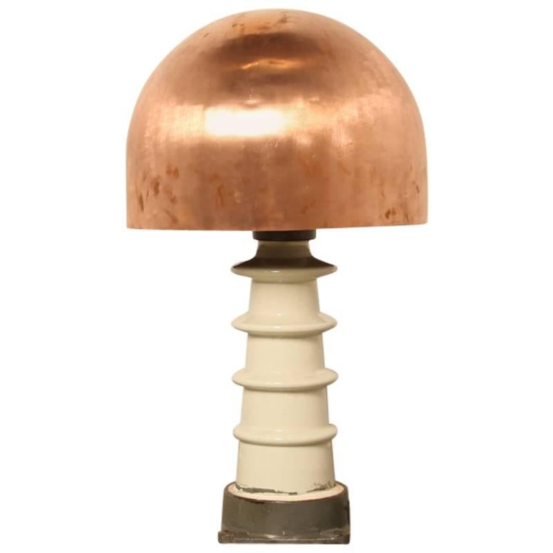 Copper Top Isolator Table Light For Sale
