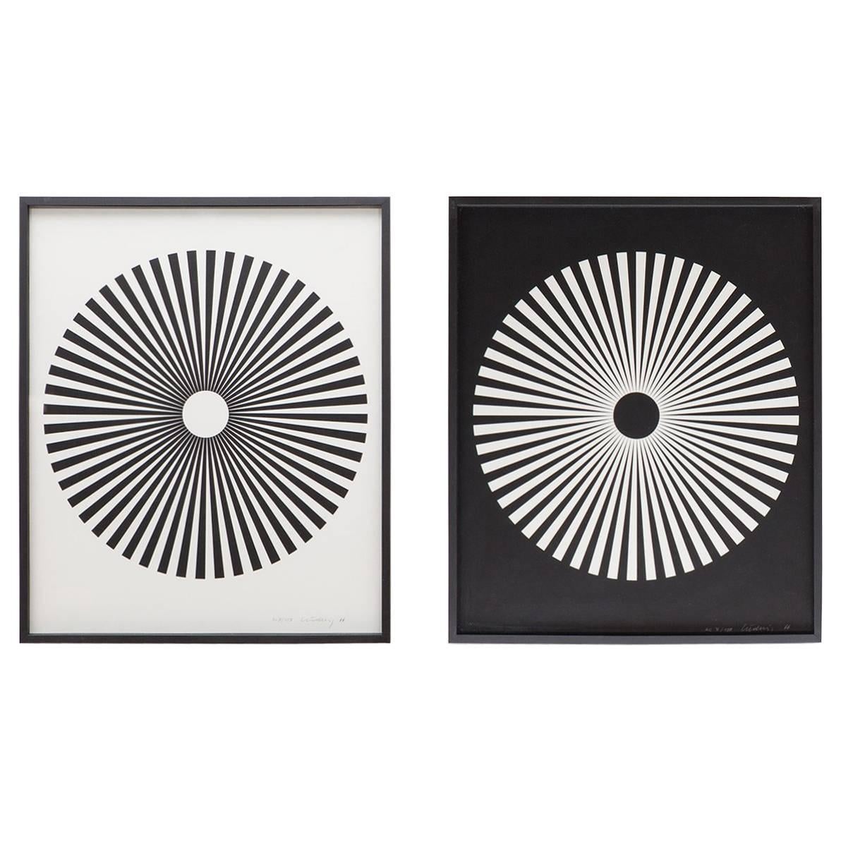 Pair of Wolfgang Ludwig Serigraph in Black and White