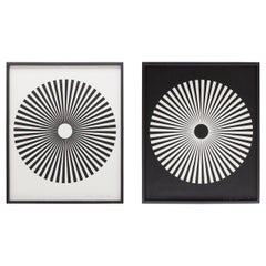 Pair of Wolfgang Ludwig Serigraph in Black and White