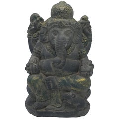 1970s Cast-Plaster Elephant Buddha Sculpture
