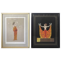 1970s Erté 'Love and Beauty Suite', 'Venus' and 'Aphrodite' Serigraphs, Pair