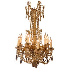 Late 19th Century Ormolu and Crystal Chandelier by Cristalleries Baccarat