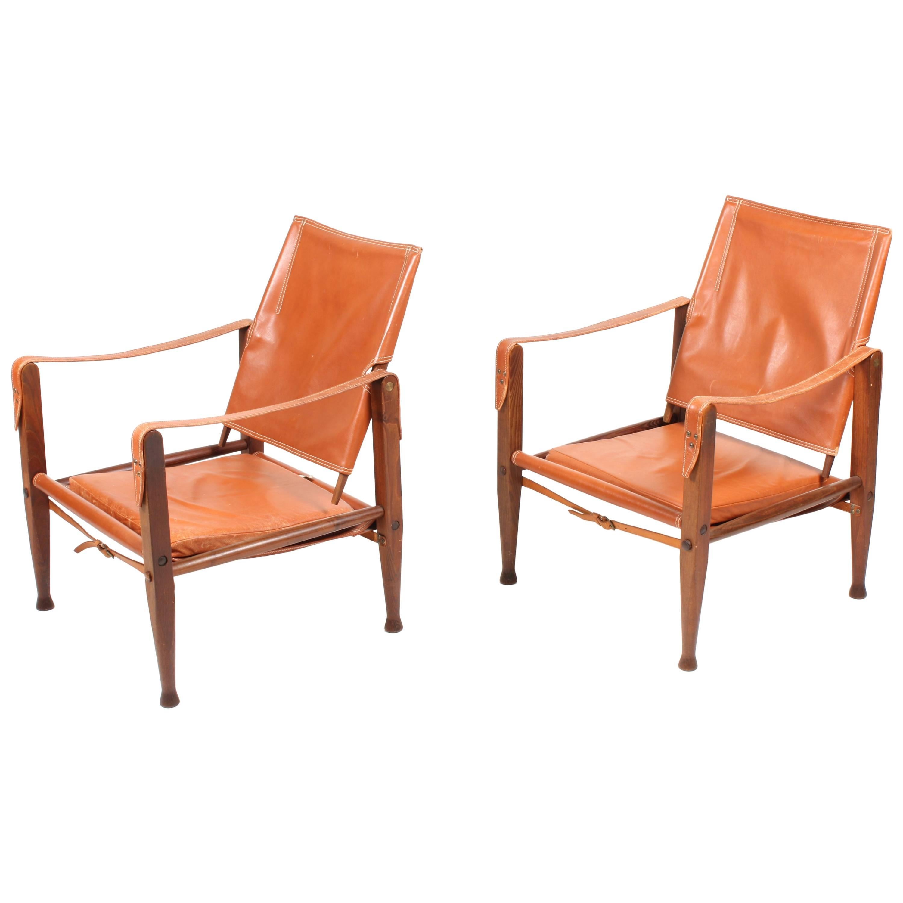 Pair of Pristine Safari Chairs by Kaare Klint