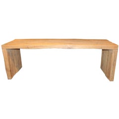 Desk or Dining Table in Reclaimed and Bleached Elm 7