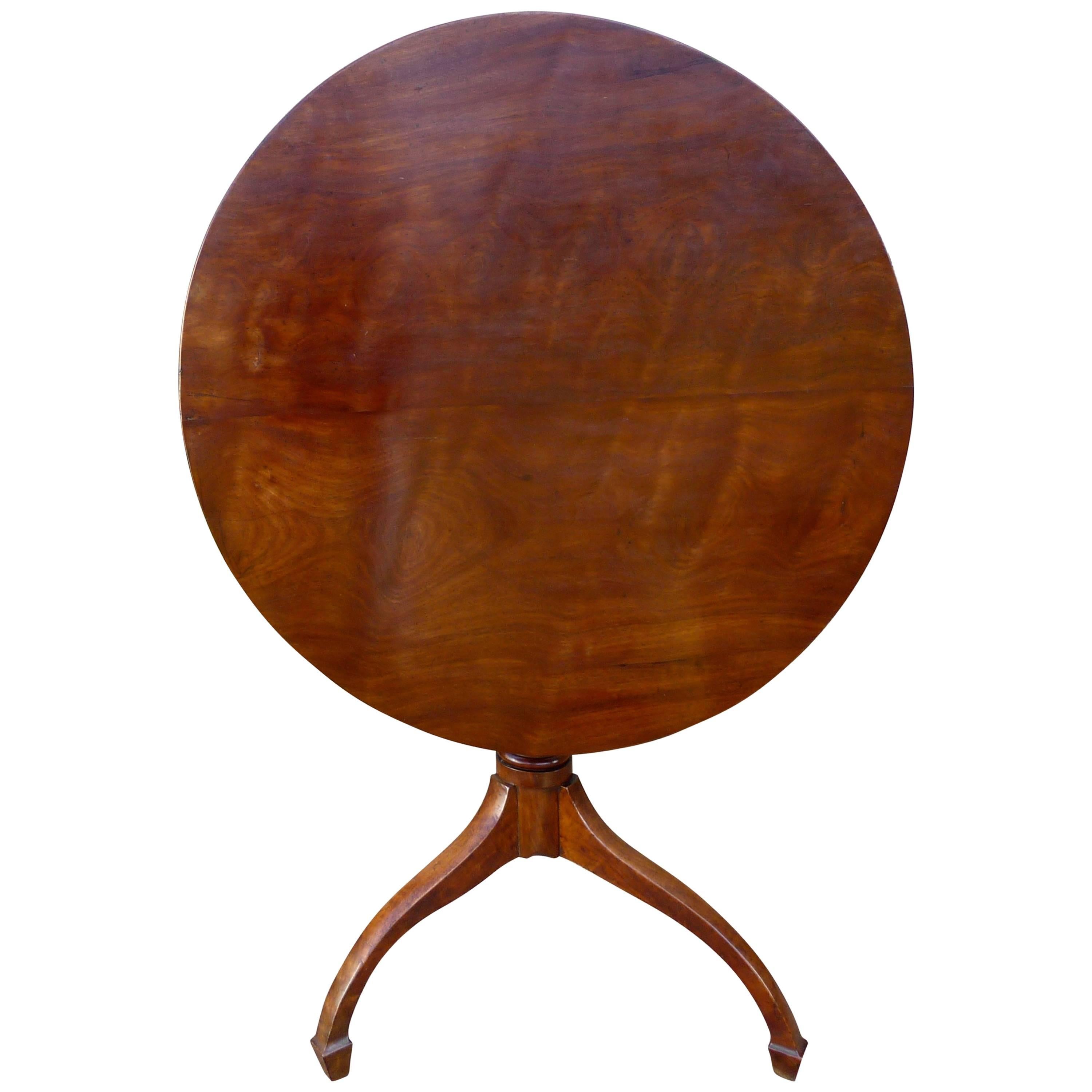 Georgian Yew Wood Tilt-Top Table