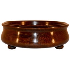 English Turned Oak Bowl, circa 1900