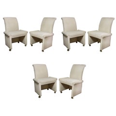 Set of Six Milo Baughman for Thayer Coggin Parsons Style Dining Chairs