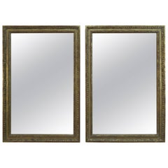 Pair of French Louis XVI Style Giltwood Mirrors