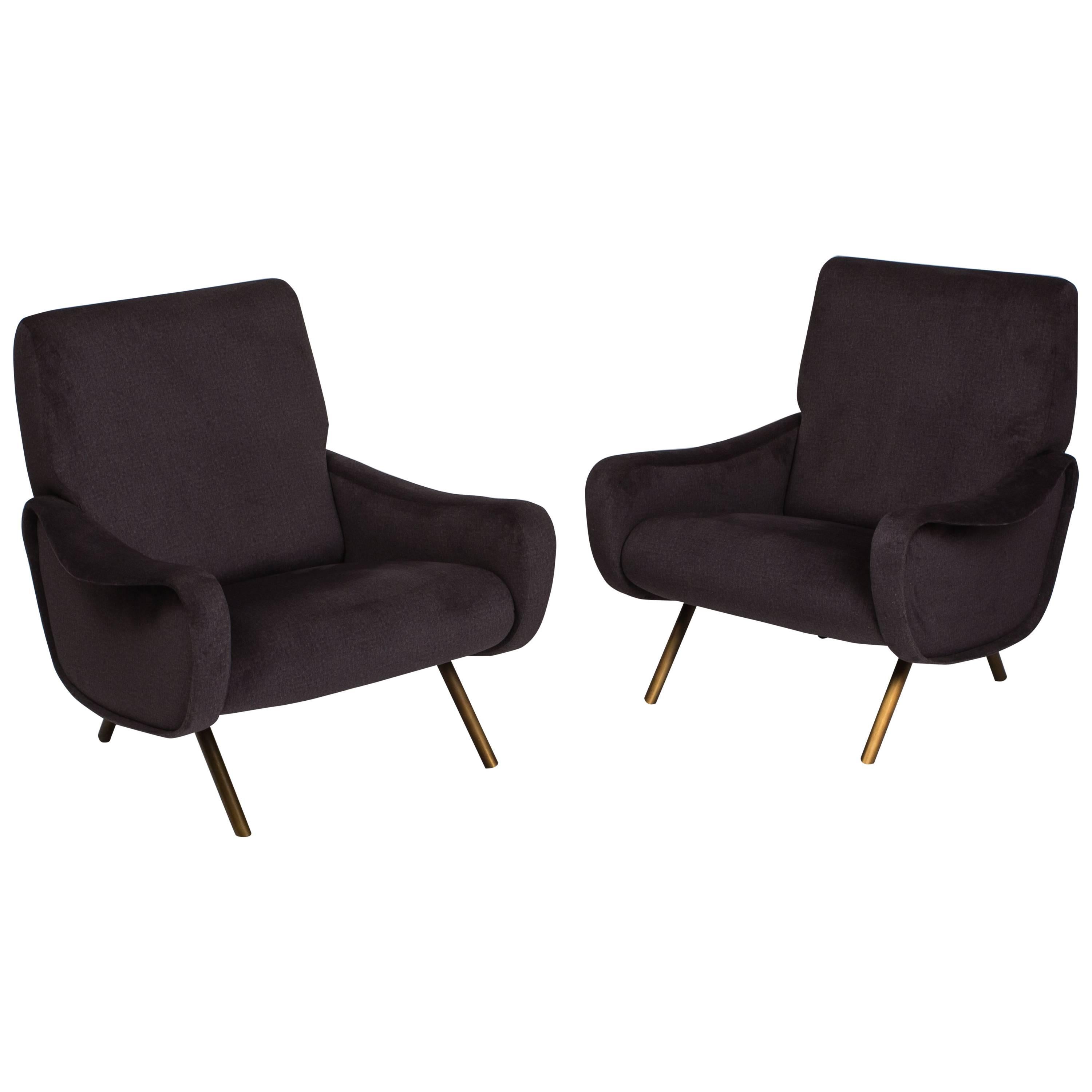 Marco Zanuso Pair of "Lady" Armchairs