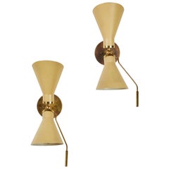 Pair of Model 131 Articulating Sconces by Gino Sarfatti