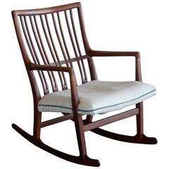 Hans Wegner Ml-33 Rocking Chair in Teak for Mikael Laursen