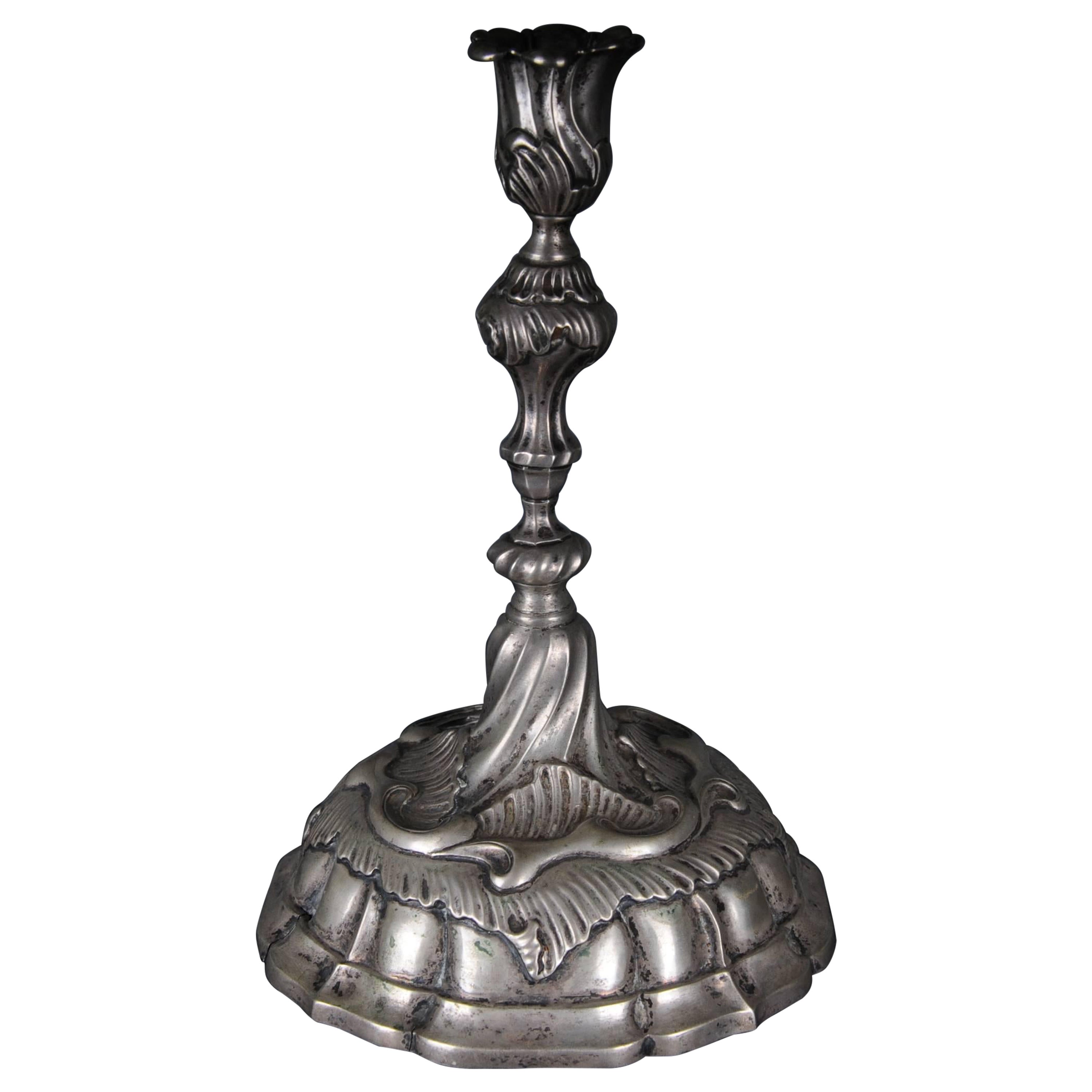 High-Quality Antique Candlestick 13 lot Silver Germany Baroque 1745  For Sale