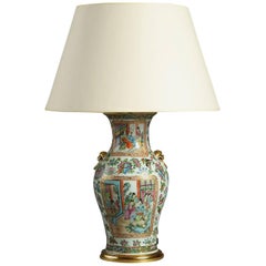 Mid-19th Century Canton Vase as a Lamp