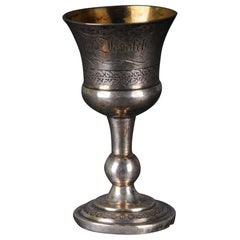Vintage Silver Chalice Cup Miniature, gilded, Germany probably Munich, 1838