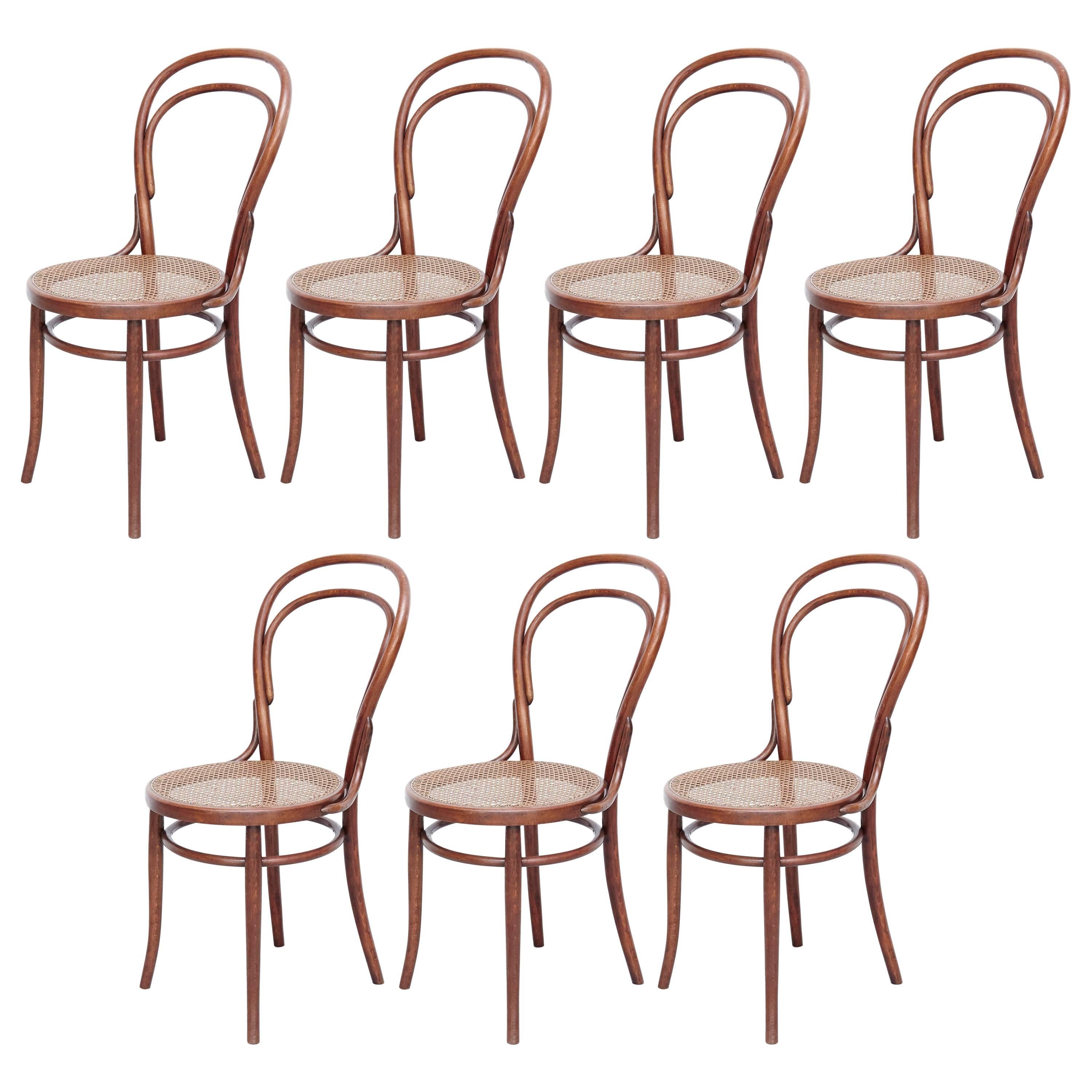 Set of Seven Türpe Bentwood Chairs