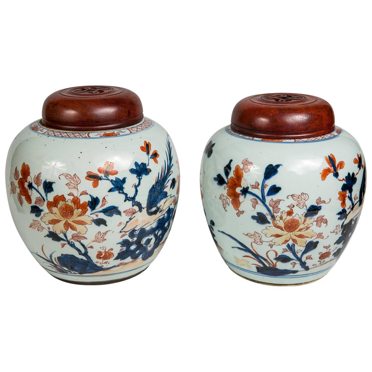 Antique Imari Chinese Ginger Jars