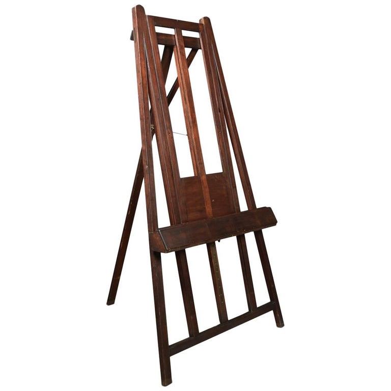 Large Victorian Oak Easel Winsor and Newton at 1stdibs