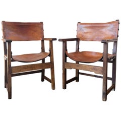 18th Century Pair of Spanish Colonial Style Armchairs